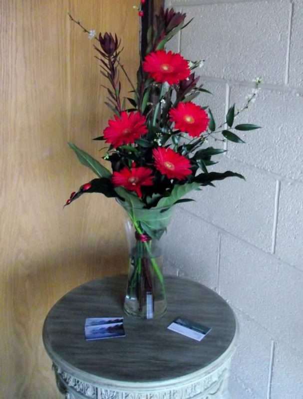 Vase of red flowers Floral Arrangement B2B